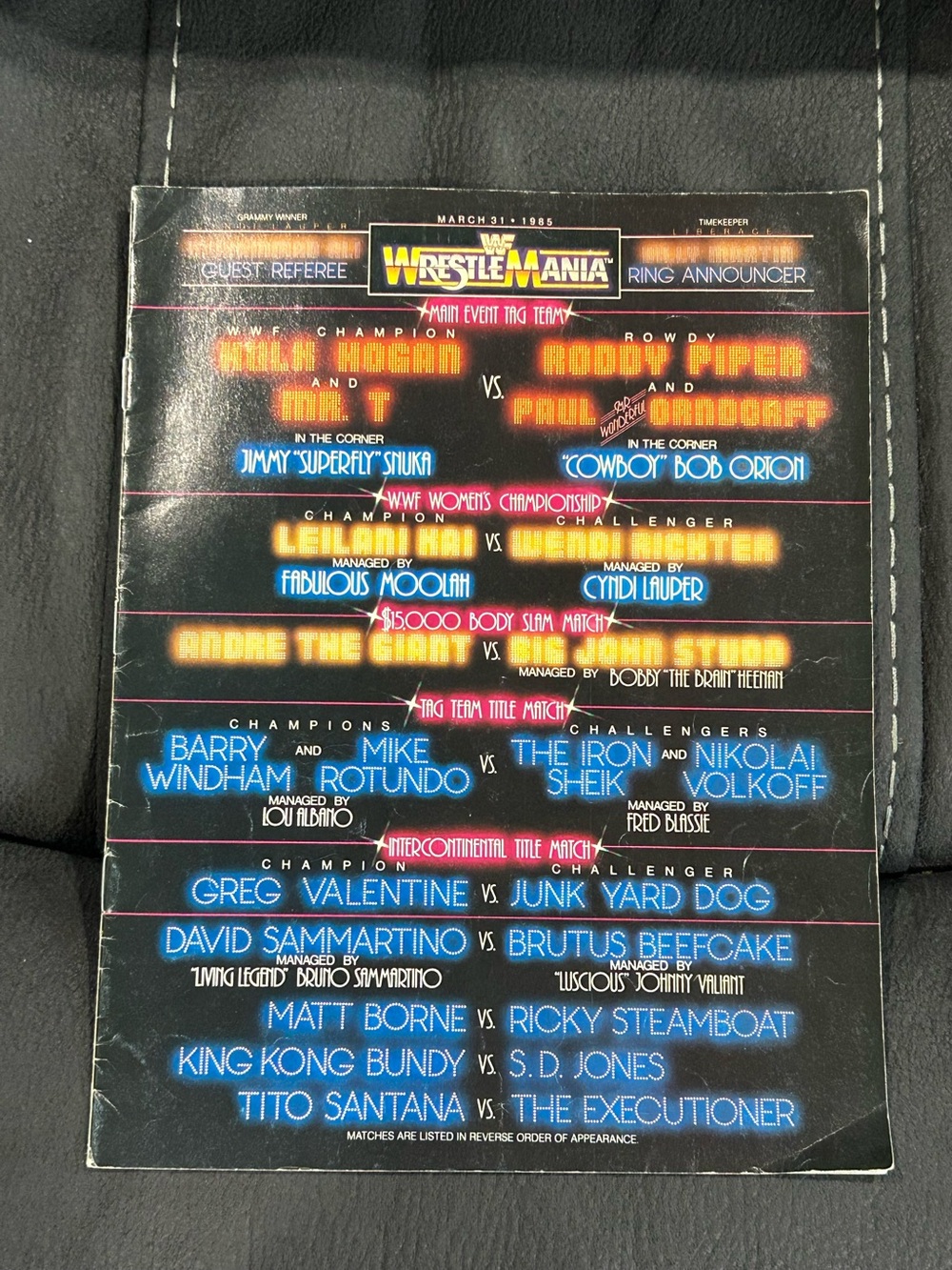 WWF Wrestlemania 1 program! RARE!
